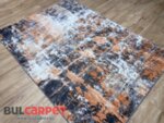 релефен килим Женева 3722 сив/оранж