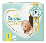 Pampers Бебешки пелени Premium Care S1 (2-5 кг.) 26 бр.