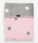 Zaffiro Памучно бебешко одеяло сиво/розово Spots 75x100 см