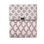 Zaffiro Памучно бебешко одеяло розово/сиво Semicircle 75x100 см