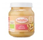 Baby Bio Плодово пюре Ябълка и банан 4+ 130 гр.