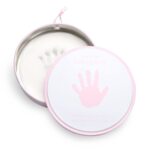 Pearhead Бебешки отпечатък в метална кутия - розова
