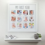 Pearhead Рамка за снимки "Моята първа година" бяла