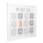 Pearhead Рамка за снимки "Моята първа година" бяла