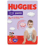 Huggies Бебешки пелени гащички р-р 6 (15-25 кг.) 30 бр.