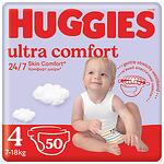 Huggies Бебешки пелени Ultra Comfort р-р 4 (8-14 кг.) 50 бр.