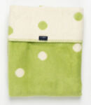 Zaffiro Памучно бебешко одеяло зелено/екрю точки 75x100 см
