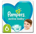 Pampers Бебешки пелени Active Baby S6 (13-18 кг.) 68 бр. 02.00770