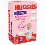 Huggies Бебешки пелени гащички Disney Girl р-р 4 (9-14 кг.) 36 бр.