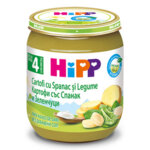 HiPP Пюре Картофи със спанак и зеленчуци 4+ 125 гр.