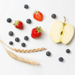 FruchtBar Плодово пюре Ябълка, боровинка, ягода и пълнозърнест микс 100 гр.