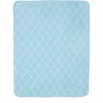 Zaffiro Памучно бебешко одеяло синьо/бяло Chequered 75x100 см