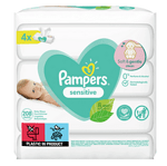 Pampers Бебешки мокри кърпички Sensitive 4x52 бр.