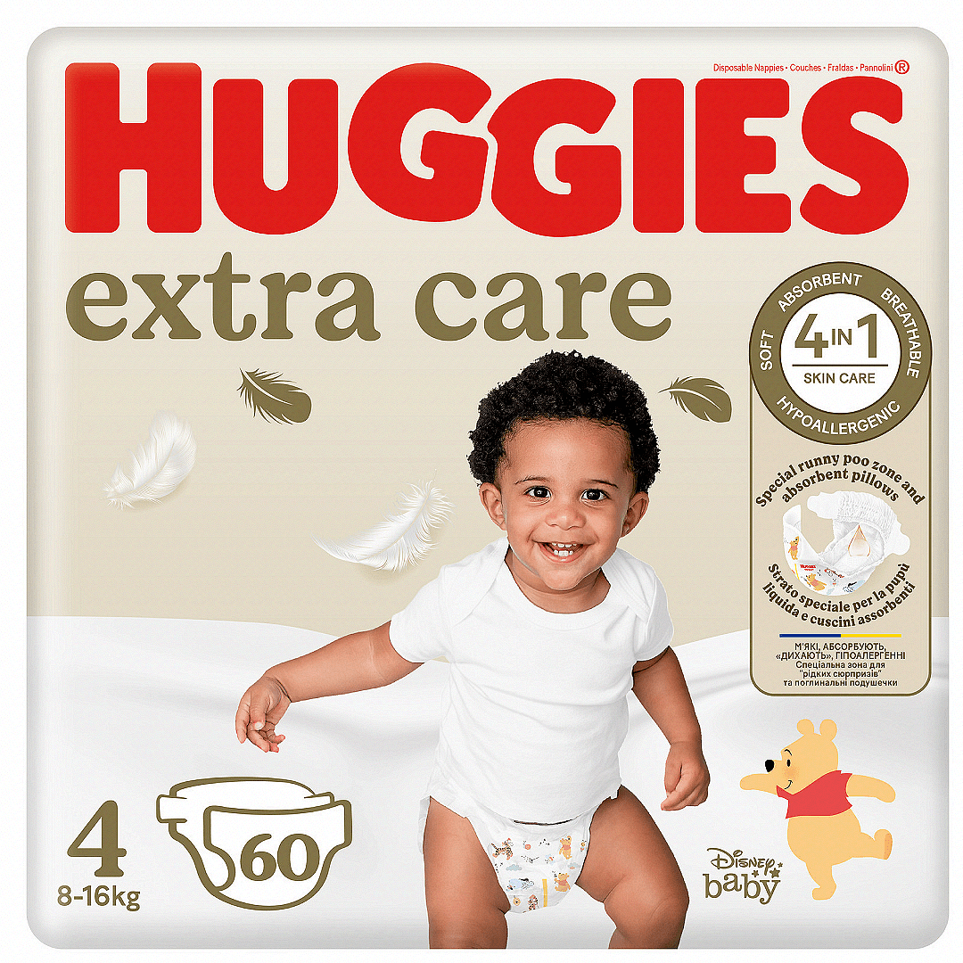 Huggies Бебешки пелени Elite Soft р-р 4 (8-14 кг.) 60 бр.