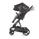 Chipolino Детска количка 3 в 1 Електра - черна рама злато KKEL0212BGD