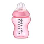 Tommee Tippee Комплект за новородено + четка за шишета Easi-Vent розов