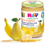 HiPP Био Бебешко пюре Круша и банан с пълнозърнести култури 6+ 190 гр.