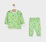 Rainy Детска пижама с дълъг ръкав Print green
