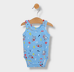 Rainy Бебешко боди-потник Print blue 56-86 см.