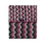 Zaffiro Памучно бебешко одеяло графит/тъмнорозово Zigzag 75x100 см