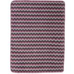 Zaffiro Памучно бебешко одеяло графит/тъмнорозово Zigzag 75x100 см