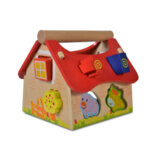 Moni Toys Дървена образователна къща с животни - сортер 2044 107896