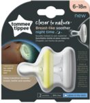 Tommee Tippee Ортодонтична залъгалка Breast Like Night 6-18м. 2бр TT.0208