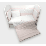 Rainy Бебешки спален комплект 5 части 65х110 см. Звездни Мечета розов