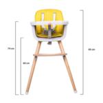 Buba Столче за хранене 2в1 Carino жълто NEW022376