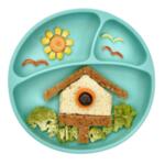 Minikoioi Силиконова чиния с вакуум Portions Rose