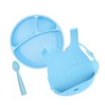 Minikoioi Комплект за хранене Feeding Set 100% силикон 6 м+ Blue
