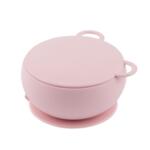 Minikoioi Силиконова купа с вакуум и капак Bowly Pink