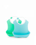 Twistshake Бебешки лигавник 4м+ 2 бр. син/зелен