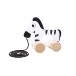 Tooky Toy Дървена играчка за дърпане  Zebra TKC263