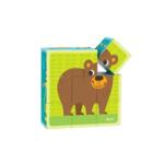 Tooky Toy Дървени кубчета пъзел Wild Animals TL690