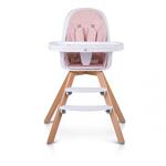 Cangaroo Дървен стол за хранене Hygge розов 108707