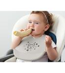 KioKids Бебешки силиконов лигавник Коте сив 3019