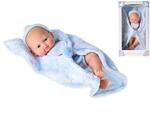 Baby's Happiness Детска кукла бебе с одеяло син 28см 34388