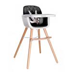 Kikkaboo Дървен стол за хранене Woody Black 31004010130