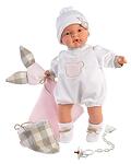 Llorens Плачеща детска кукла новородено Joelle с аксесоари 38 см.