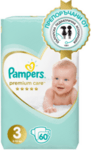 Pampers Бебешки пелени Premium Care S3 (6-10 кг.) 60 бр. 02.01679