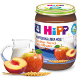 HiPP БИО Млечна каша Лека нощ Грис с ябълки и праскови 4+ 190 гр.