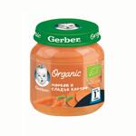 Gerber Organic Бебешко пюре Морков и сладък картов 4+ 125 г