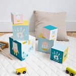 Baby Art Активни кубчета за кула с отпечатъци с боички 3601091060