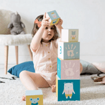 Baby Art Активни кубчета за кула с отпечатъци с боички 3601091060