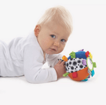 Playgro Звъняща мека топка с етикети 3м+ 0180271