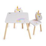 Moni Дървен сет маса с два стола Unicorn
