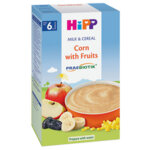HiPP Млечна каша Царевица с плодове 6+ 250 гр.