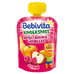 Bebivita Плодова закуска ябълка, банан и малини с бисквити 12+ 90 гр.