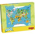 Haba Голям пъзел с карта на света 6 г+  302003